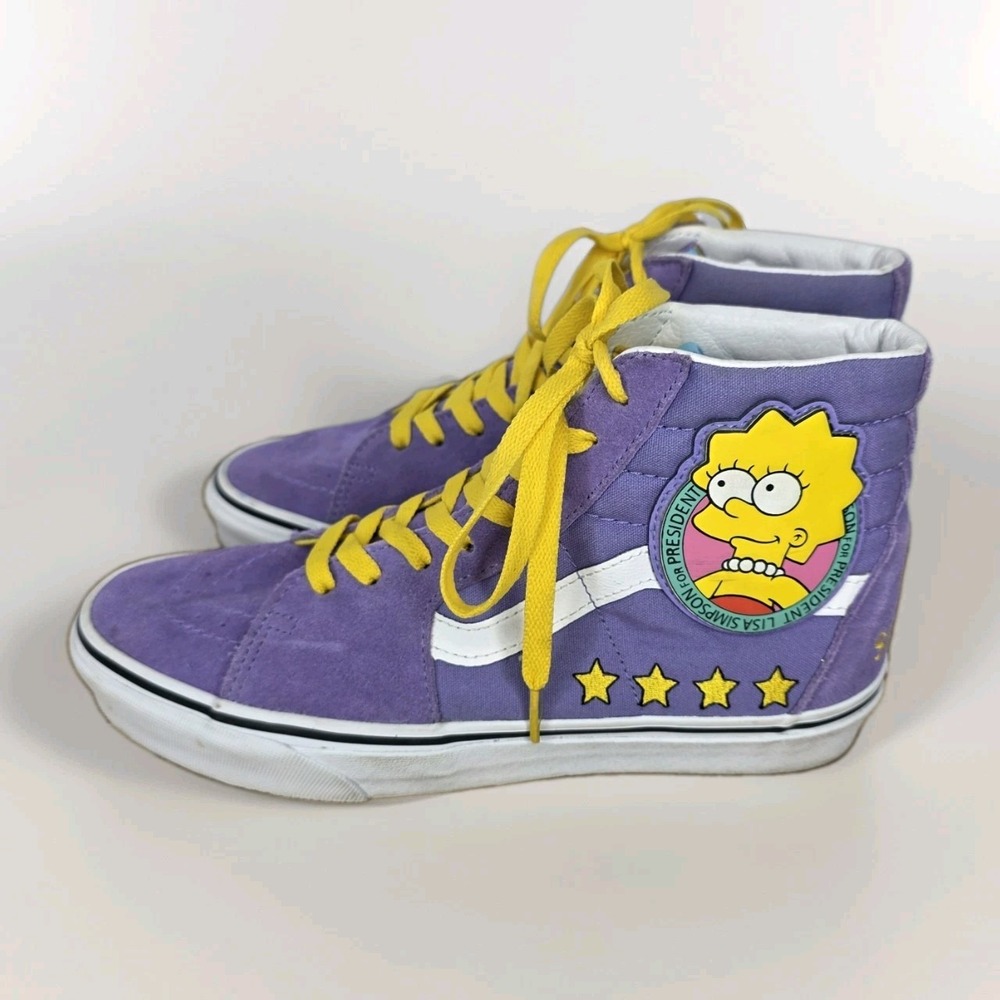 VANS The Simpsons Lisa For President Sk8-Hi Purple Men 7.5 Wmn 9 SK8-Hi Sneakers
